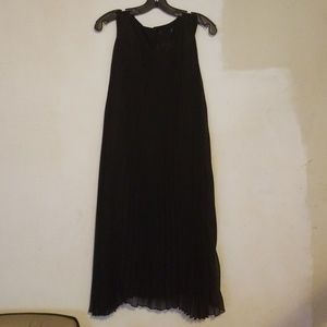 Black fringed dress with slip attached